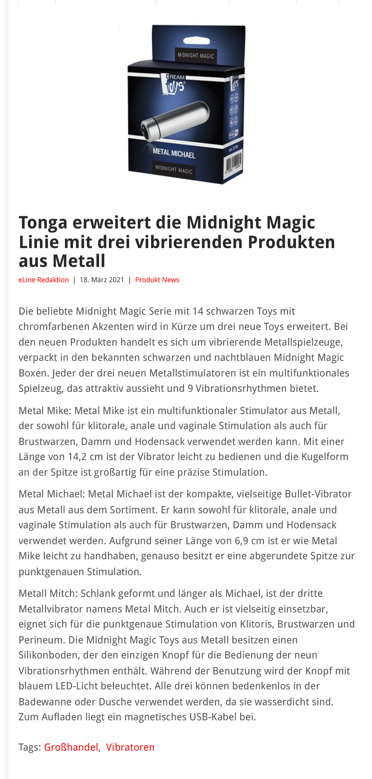 2021-03 eLine Online - Dream Toys Midnight Magic